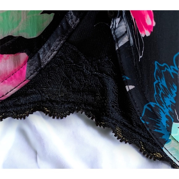 Torrid Black Floral 360° Back Smoothing Push Up T Shirt Bra 42DDD - Picture 4 of 6